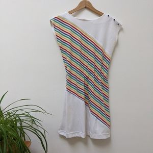 Rainbow Vintage Mini Dress